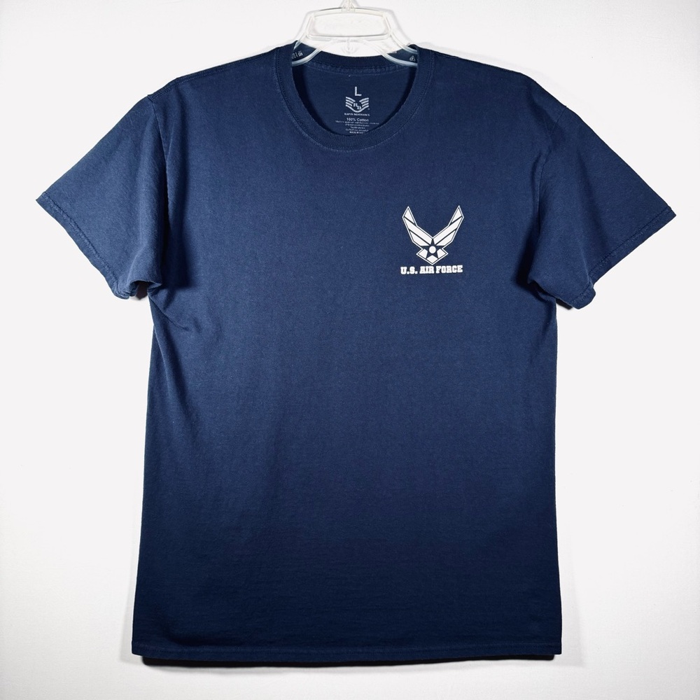 U.S. Air Force Front/Back Classic Logos Men's Navy Blue T-Shirt Size Large